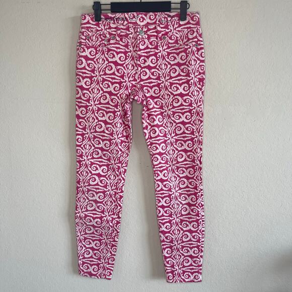 Vineyard Vines Mid-Rise Salt Island Tile Printed Skinny Jeans Women’s - Size 4 - Picture 2 of 7
